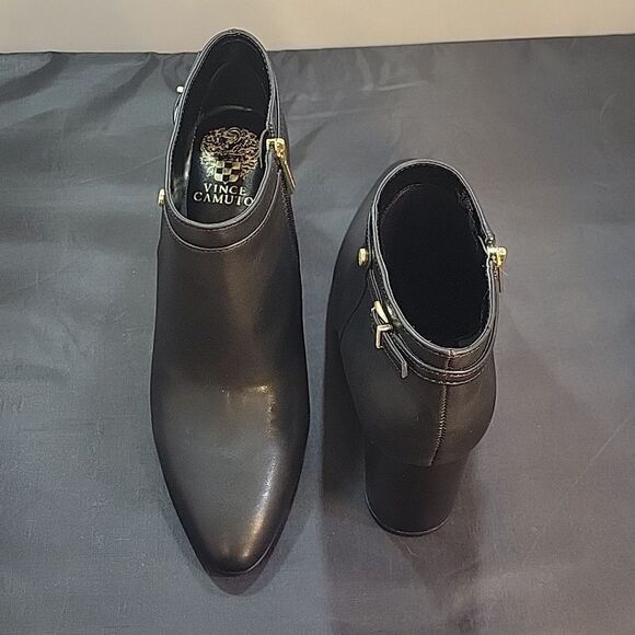 BRAND NEW VINCE CAMUTE VP-COORIN ALMOND TOE BLOCK HEEL BOOTIE - Picture 4 of 16